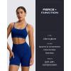 image:imageAoxjox Seamless Camo Scrunch Workout Biker Shorts for Women Tummy Control High Waisted Athletic Gym Running Yoga Short 5Navy Camo