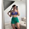 image:imageAoxjox Womens Workout Sports Bras Fitness Adjusted Ariel Halter Bra Yoga Crop TankViolet