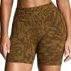 image:imageAoxjox Seamless Camo Scrunch Workout Biker Shorts for Women Tummy Control High Waisted Athletic Gym Running Yoga Short 5Brown Camo