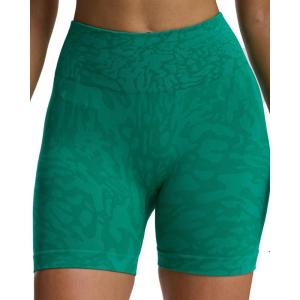 image:imageAoxjox Seamless Camo Scrunch Workout Biker Shorts for Women Tummy Control High Waisted Athletic Gym Running Yoga Short 5Emerald Green Camo