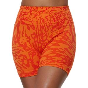 image:imageAoxjox Seamless Camo Scrunch Workout Biker Shorts for Women Tummy Control High Waisted Athletic Gym Running Yoga Short 5Orange Camo