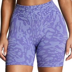 image:imageAoxjox Seamless Camo Scrunch Workout Biker Shorts for Women Tummy Control High Waisted Athletic Gym Running Yoga Short 5Periwinkle Camo