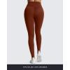 image:imageAoxjox High Waisted Workout Leggings for Women CrossWaist Crossover Tummy Control Trinity Buttery Soft Yoga Pants 26Cherry Mahogany