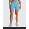 image:imageAoxjox Seamless Biker Shorts for Women Impact Hidden Scrunch Low Waisted Athletic Yoga Short 354556Airy Blue  With Logo