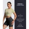 image:imageAoxjox Seamless Biker Shorts for Women Impact Hidden Scrunch Low Waisted Athletic Yoga Short 354556Black  With Logo