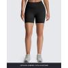 image:imageAoxjox Seamless Biker Shorts for Women Impact Hidden Scrunch Low Waisted Athletic Yoga Short 354556Black  With Logo