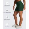 image:imageAoxjox Seamless Biker Shorts for Women Impact Hidden Scrunch Low Waisted Athletic Yoga Short 354556Dark Green  Without Logo run Small