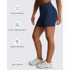 image:imageAoxjox Seamless Biker Shorts for Women Impact Hidden Scrunch Low Waisted Athletic Yoga Short 354556Dark Navy  Without Logo run Small