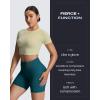 image:imageAoxjox Seamless Biker Shorts for Women Impact Hidden Scrunch Low Waisted Athletic Yoga Short 354556Deep Blue Lagoon  With Logo