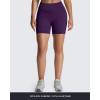 image:imageAoxjox Seamless Biker Shorts for Women Impact Hidden Scrunch Low Waisted Athletic Yoga Short 354556Deep Mulberry  With Logo