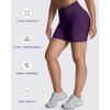 image:imageAoxjox Seamless Biker Shorts for Women Impact Hidden Scrunch Low Waisted Athletic Yoga Short 354556Deep Mulberry  With Logo