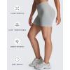 image:imageAoxjox Seamless Biker Shorts for Women Impact Hidden Scrunch Low Waisted Athletic Yoga Short 354556Feather Beige  With Logo