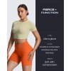 image:imageAoxjox Seamless Biker Shorts for Women Impact Hidden Scrunch Low Waisted Athletic Yoga Short 354556Fiery Orange  With Logo