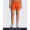 image:imageAoxjox Seamless Biker Shorts for Women Impact Hidden Scrunch Low Waisted Athletic Yoga Short 354556Fiery Orange  With Logo