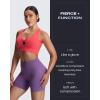 image:imageAoxjox Seamless Biker Shorts for Women Impact Hidden Scrunch Low Waisted Athletic Yoga Short 354556Grape  With Logo