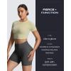 image:imageAoxjox Seamless Biker Shorts for Women Impact Hidden Scrunch Low Waisted Athletic Yoga Short 354556Grey  With Logo