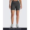 image:imageAoxjox Seamless Biker Shorts for Women Impact Hidden Scrunch Low Waisted Athletic Yoga Short 354556Grey  With Logo