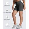 image:imageAoxjox Seamless Biker Shorts for Women Impact Hidden Scrunch Low Waisted Athletic Yoga Short 354556Grey  With Logo