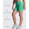 image:imageAoxjox Seamless Biker Shorts for Women Impact Hidden Scrunch Low Waisted Athletic Yoga Short 354556Katydid Green  With Logo