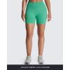 image:imageAoxjox Seamless Biker Shorts for Women Impact Hidden Scrunch Low Waisted Athletic Yoga Short 354556Katydid Green  With Logo