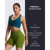image:imageAoxjox Seamless Biker Shorts for Women Impact Hidden Scrunch Low Waisted Athletic Yoga Short 354556Meadow Green  With Logo