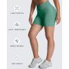 image:imageAoxjox Seamless Biker Shorts for Women Impact Hidden Scrunch Low Waisted Athletic Yoga Short 354556Ocean Teal  With Logo