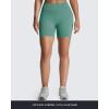 image:imageAoxjox Seamless Biker Shorts for Women Impact Hidden Scrunch Low Waisted Athletic Yoga Short 354556Ocean Teal  With Logo