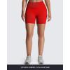 image:imageAoxjox Seamless Biker Shorts for Women Impact Hidden Scrunch Low Waisted Athletic Yoga Short 354556Racing Red  With Logo