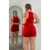 image:imageAoxjox Seamless Biker Shorts for Women Impact Hidden Scrunch Low Waisted Athletic Yoga Short 354556Racing Red  With Logo