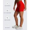 image:imageAoxjox Seamless Biker Shorts for Women Impact Hidden Scrunch Low Waisted Athletic Yoga Short 354556Racing Red  Without Logo run Small