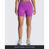 image:imageAoxjox Seamless Biker Shorts for Women Impact Hidden Scrunch Low Waisted Athletic Yoga Short 354556Real Purple  With Logo