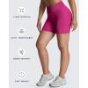 image:imageAoxjox Seamless Biker Shorts for Women Impact Hidden Scrunch Low Waisted Athletic Yoga Short 354556Rose Red  With Logo