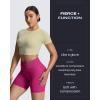 image:imageAoxjox Seamless Biker Shorts for Women Impact Hidden Scrunch Low Waisted Athletic Yoga Short 354556Rose Red  With Logo