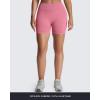 image:imageAoxjox Seamless Biker Shorts for Women Impact Hidden Scrunch Low Waisted Athletic Yoga Short 354556Sakura Pink  With Logo