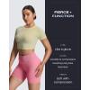 image:imageAoxjox Seamless Biker Shorts for Women Impact Hidden Scrunch Low Waisted Athletic Yoga Short 354556Sakura Pink  With Logo
