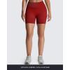 image:imageAoxjox Seamless Biker Shorts for Women Impact Hidden Scrunch Low Waisted Athletic Yoga Short 354556Scarlett Red  With Logo