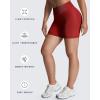 image:imageAoxjox Seamless Biker Shorts for Women Impact Hidden Scrunch Low Waisted Athletic Yoga Short 354556Scarlett Red  With Logo