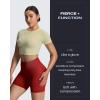 image:imageAoxjox Seamless Biker Shorts for Women Impact Hidden Scrunch Low Waisted Athletic Yoga Short 354556Scarlett Red  With Logo