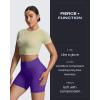 image:imageAoxjox Seamless Biker Shorts for Women Impact Hidden Scrunch Low Waisted Athletic Yoga Short 354556Vibrant Violet  With Logo