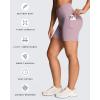 image:imageAoxjox Workout Biker Shorts with Pockets for Women High Waisted Gym Running Luxeyoga Yoga Short 6Mauve