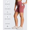 image:imageAoxjox Workout Biker Shorts with Pockets for Women High Waisted Gym Running Luxeyoga Yoga Short 6Rose Berry Burgundy Red