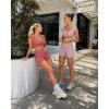 image:imageAoxjox Womens Workout Sports Bras Luxeyoga Fitness Scrunch Bra Yoga Crop TankRose Berry Burgundy Red