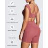 image:imageAoxjox Womens Workout Sports Bras Luxeyoga Fitness Scrunch Bra Yoga Crop TankRose Berry Burgundy Red