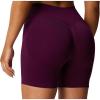 image:imageAoxjox Seamless Biker Shorts for Women Impact Hidden Scrunch Low Waisted Athletic Yoga Short 354556Cherry Purple  Without Logo run Small