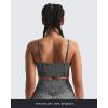 image:imageAoxjox Womens Workout Bandeau Bras Training Fitness Running Yoga Crop Tank2 Black Dot Print