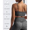image:imageAoxjox Womens Workout Bandeau Bras Training Fitness Running Yoga Crop Tank2 Black Dot Print