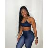 image:imageAoxjox Womens Workout Sports Bras Fitness Trinity Ivy Low Impact Bra Yoga Crop TankDark Midnight Leaf Print