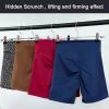 image:imageAoxjox Workout Biker Shorts for Women Tummy Control Metamorph MidRise Athletic Hidden Scrunch Gym Yoga Short 45Black