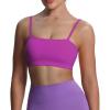 image:imageAoxjox Womens Workout Bandeau Bras Training Fitness Running Yoga Crop TankCattleya Purple
