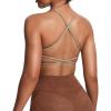 image:imageAoxjox Womens Workout Sports Bras Fitness Trinity Ivy Low Impact Bra Yoga Crop TankA Cloud Fade Mocha